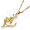 Oro Laminado Fancy Pendant, Gold Filled Style Anchor Design, Polished, Golden Finish, 5.187.029
