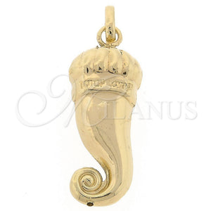 Oro Laminado Fancy Pendant, Gold Filled Style Polished, Golden Finish, 5.182.014