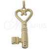 Oro Laminado Fancy Pendant, Gold Filled Style key Design, Polished, Golden Finish, 5.179.022