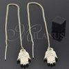 Oro Laminado Threader Earring, Gold Filled Style Hand Design, Polished, Golden Finish, 5.114.012