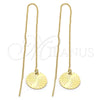 Oro Laminado Threader Earring, Gold Filled Style Polished, Golden Finish, 5.117.006