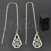 Oro Laminado Threader Earring, Gold Filled Style Polished, Golden Finish, 5.114.011