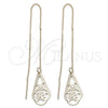 Oro Laminado Threader Earring, Gold Filled Style Polished, Golden Finish, 5.114.011
