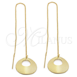 Oro Laminado Threader Earring, Gold Filled Style Polished, Golden Finish, 5.113.012