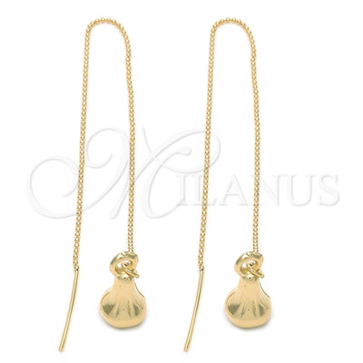Oro Laminado Threader Earring, Gold Filled Style Pear Design, Polished, Golden Finish, 5.113.008 for wholesale, main product view