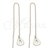 Oro Laminado Threader Earring, Gold Filled Style Teardrop Design, Polished, Golden Finish, 5.117.012