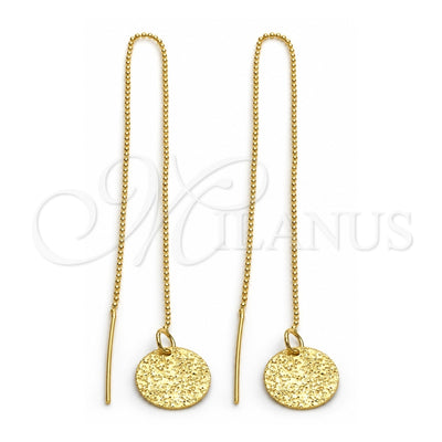 Oro Laminado Threader Earring, Gold Filled Style Matte Finish, Golden Finish, 5.119.011