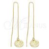 Oro Laminado Threader Earring, Gold Filled Style Matte Finish, Golden Finish, 5.119.011