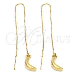 Oro Laminado Threader Earring, Gold Filled Style Polished, Golden Finish, 5.118.010