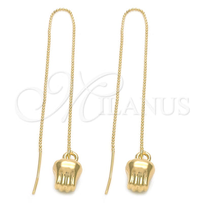 Oro Laminado Threader Earring, Gold Filled Style Hand Design, Polished, Golden Finish, 5.113.010 for wholesale, main product view