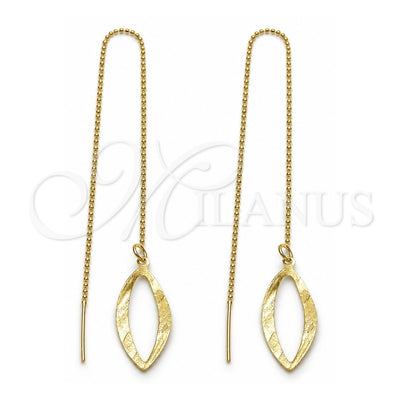 Oro Laminado Threader Earring, Gold Filled Style Polished, Golden Finish, 5.116.012