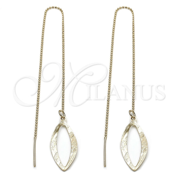 Oro Laminado Threader Earring, Gold Filled Style Polished, Golden Finish, 5.116.012