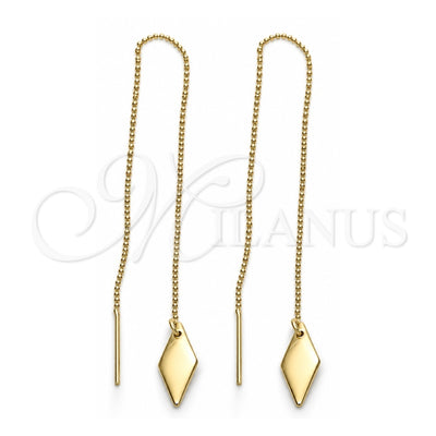 Oro Laminado Threader Earring, Gold Filled Style Polished, Golden Finish, 5.115.010