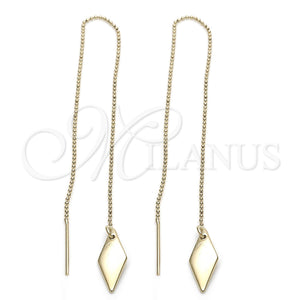 Oro Laminado Threader Earring, Gold Filled Style Polished, Golden Finish, 5.115.010