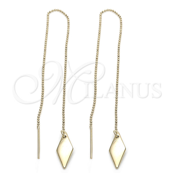 Oro Laminado Threader Earring, Gold Filled Style Polished, Golden Finish, 5.115.010