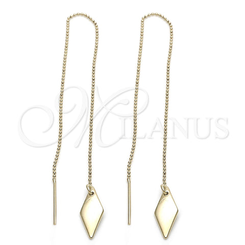 Oro Laminado Threader Earring, Gold Filled Style Polished, Golden Finish, 5.115.010