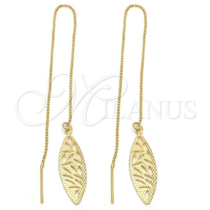 Oro Laminado Threader Earring, Gold Filled Style Polished, Golden Finish, 5.114.010
