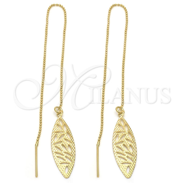 Oro Laminado Threader Earring, Gold Filled Style Polished, Golden Finish, 5.114.010