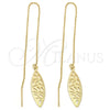 Oro Laminado Threader Earring, Gold Filled Style Polished, Golden Finish, 5.114.010