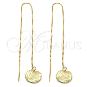 Oro Laminado Threader Earring, Gold Filled Style Polished, Golden Finish, 5.119.010