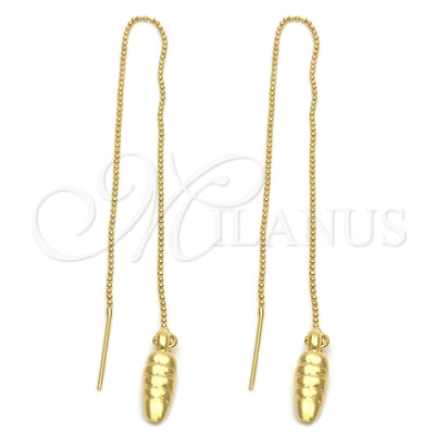 Oro Laminado Threader Earring, Gold Filled Style Polished, Golden Finish, 5.118.009 for wholesale, main product view