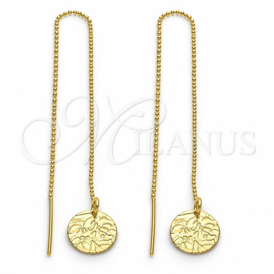 Oro Laminado Threader Earring, Gold Filled Style Polished, Golden Finish, 5.115.009