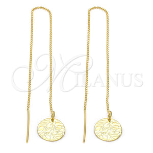 Oro Laminado Threader Earring, Gold Filled Style Polished, Golden Finish, 5.115.009