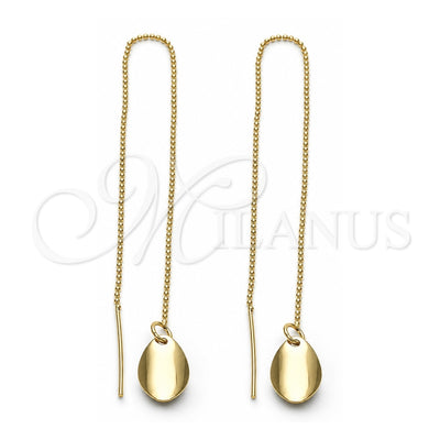 Oro Laminado Threader Earring, Gold Filled Style Polished, Golden Finish, 5.116.001