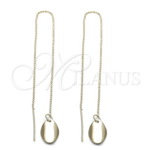 Oro Laminado Threader Earring, Gold Filled Style Polished, Golden Finish, 5.116.001