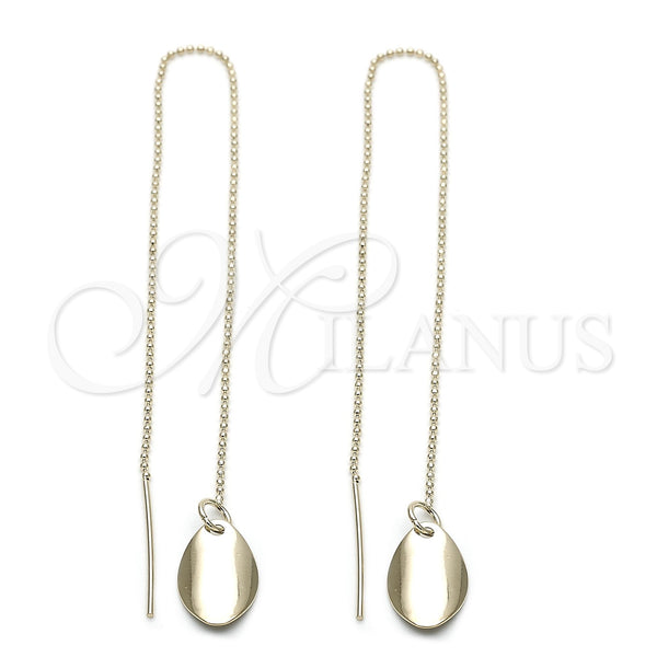 Oro Laminado Threader Earring, Gold Filled Style Polished, Golden Finish, 5.116.001
