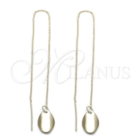 Oro Laminado Threader Earring, Gold Filled Style Polished, Golden Finish, 5.116.001