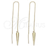 Oro Laminado Threader Earring, Gold Filled Style Polished, Golden Finish, 5.116.002