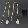 Oro Laminado Threader Earring, Gold Filled Style Polished, Golden Finish, 5.115.012