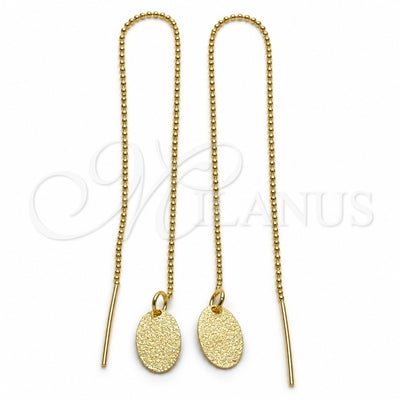 Oro Laminado Threader Earring, Gold Filled Style Polished, Golden Finish, 5.115.012