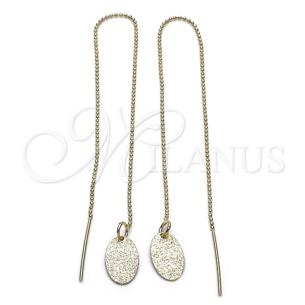Oro Laminado Threader Earring, Gold Filled Style Polished, Golden Finish, 5.115.012