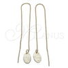 Oro Laminado Threader Earring, Gold Filled Style Polished, Golden Finish, 5.115.012
