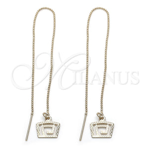 Oro Laminado Threader Earring, Gold Filled Style Polished, Golden Finish, 5.119.008