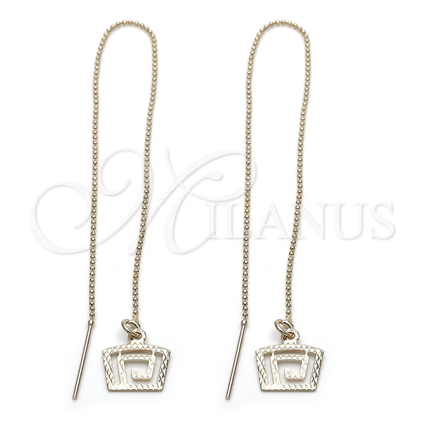 Oro Laminado Threader Earring, Gold Filled Style Polished, Golden Finish, 5.119.008