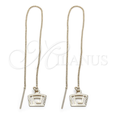 Oro Laminado Threader Earring, Gold Filled Style Polished, Golden Finish, 5.119.008