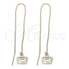 Oro Laminado Threader Earring, Gold Filled Style Polished, Golden Finish, 5.119.008