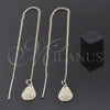 Oro Laminado Threader Earring, Gold Filled Style Teardrop Design, Polished, Golden Finish, 5.113.006