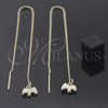 Oro Laminado Threader Earring, Gold Filled Style Dog Design, Polished, Golden Finish, 5.117.009