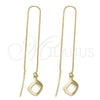 Oro Laminado Threader Earring, Gold Filled Style Polished, Golden Finish, 5.115.006