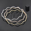 Oro Laminado Trio Bangle, Gold Filled Style Diamond Cutting Finish, Tricolor, 5.231.001.06 (04 MM Thickness, One size fits all)