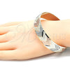 Gold Plated Individual Bangle, Diamond Cutting Finish, Tricolor, 03.08.0024.05 (14 MM Thickness, Size 5 (2.50 Diameter))