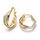Argolla Mediana 5.155.003.1 Oro Laminado, Diseño de Torcido, Diamantado, Tres Tonos