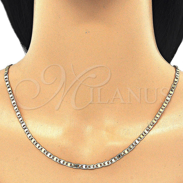 Oro Laminado Basic Necklace, Gold Filled Style Polished, Golden Finish, 5.223.017.24 (100 Gauge, 04 MM Thickness, 24 Inches Length)