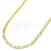 Oro Laminado Basic Necklace, Gold Filled Style Polished, Golden Finish, 5.223.017.24 (100 Gauge, 04 MM Thickness, 24 Inches Length)
