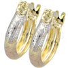 Oro Laminado Small Hoop, Gold Filled Style Diamond Cutting Finish, Tricolor, 02.21.0234