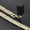 Oro Laminado Solid Bracelet, Gold Filled Style Diamond Cutting Finish, Golden Finish, 03.102.0004 (08 MM Thickness, 8 Inches Length)